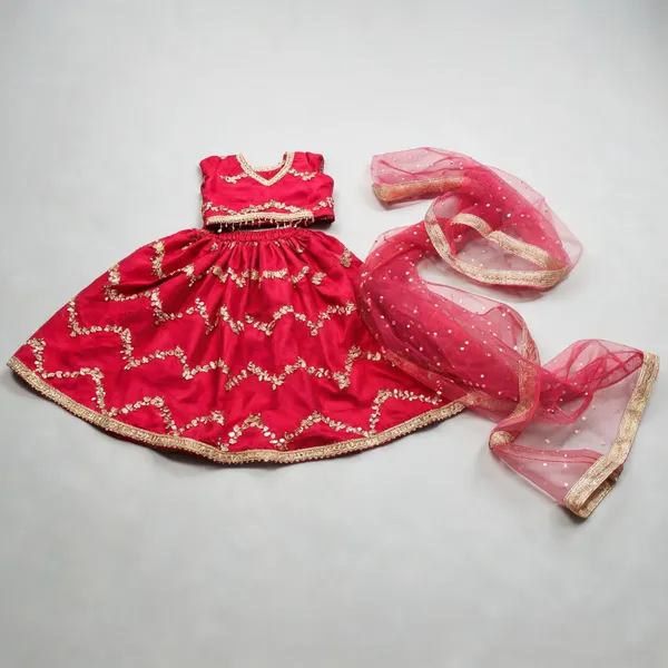 Rani_Silk_Embroidered_Lehenga_Set_For_Kids
