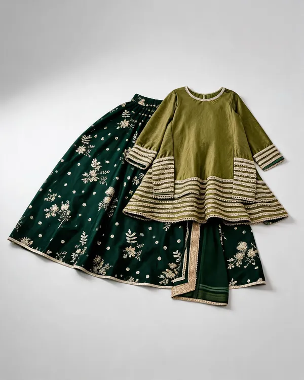 Green_Silk_Handwork_Farshi_Suit_For_Kids