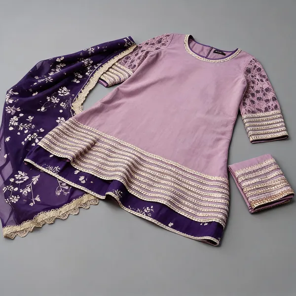 White_Silk_Gota_Work_Farshi_Suit_For_Kids