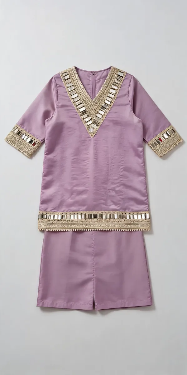 Yellow_Silk_Mirror_Work_Kurta_Pant_Set_For_Kids