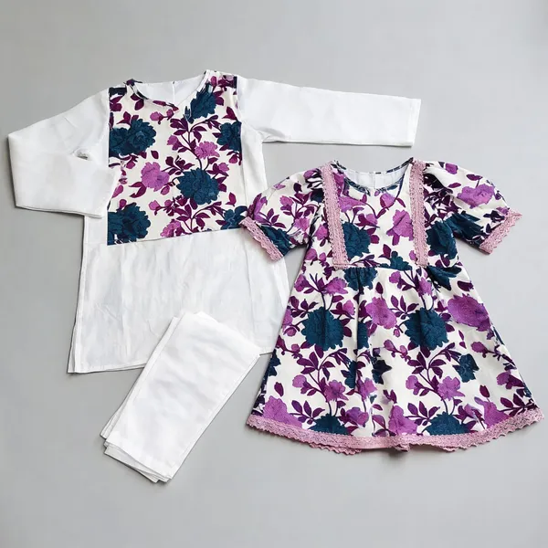 Purple_Pure_Cotton_Brother_Sister_Matching_Outfit_For_Kids