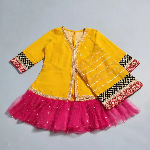 Mustard_Mal_Cotton_Handwork_Gota_Embroidered_Suit_Set_For_Kids