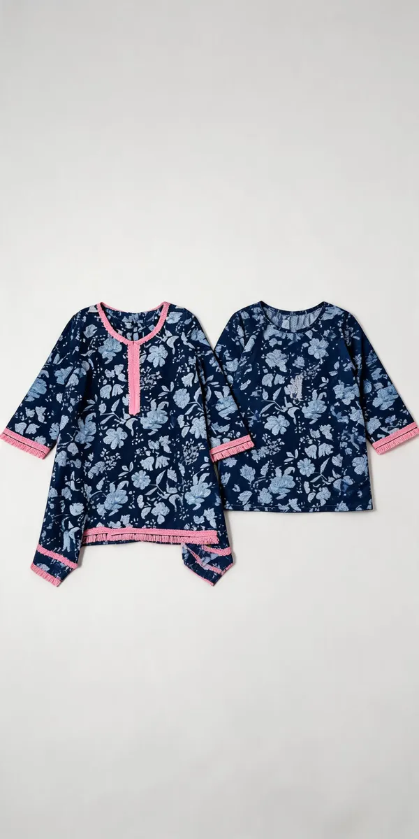 Blue_Pure_Cotton_Brother_Sister_Matching_Outfit_For_Kids