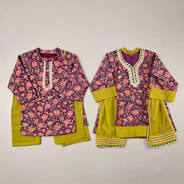 Olive_Chanderi_Handwork_Brother_Sister_Matching_Outfit_For_Kids
