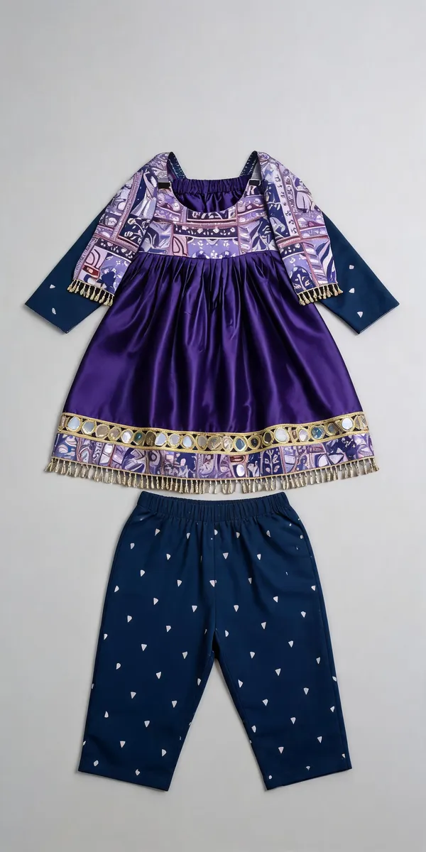 Purple_Silk_Embellished_Frock_Suit_For_Kids