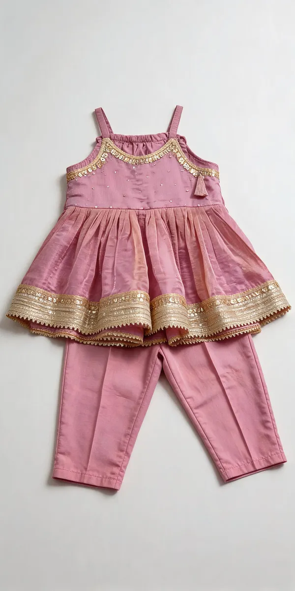 Pink_Silk_Frock_Tulip_Set_For_Kids
