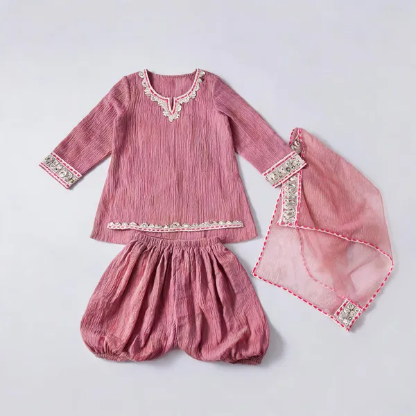 Pink_Crush_Mirror_Gota_Work_Sharara_Set_For_Kids