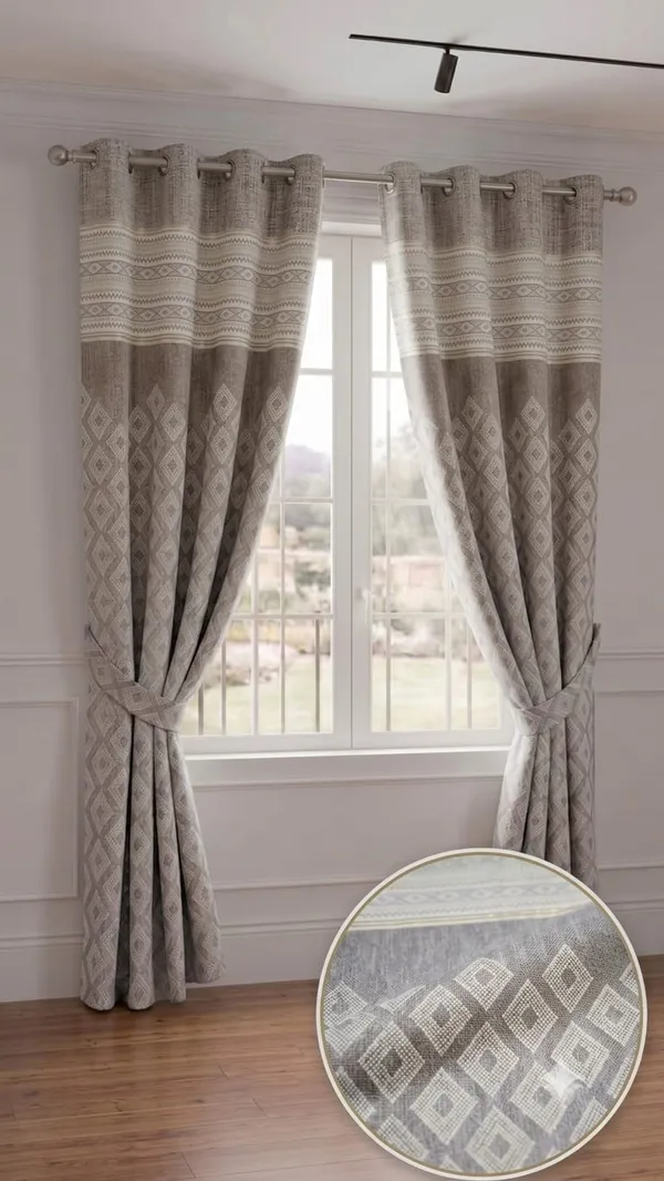 Woven_Contemporary_Geometric_Print_Eyelet_Curtains