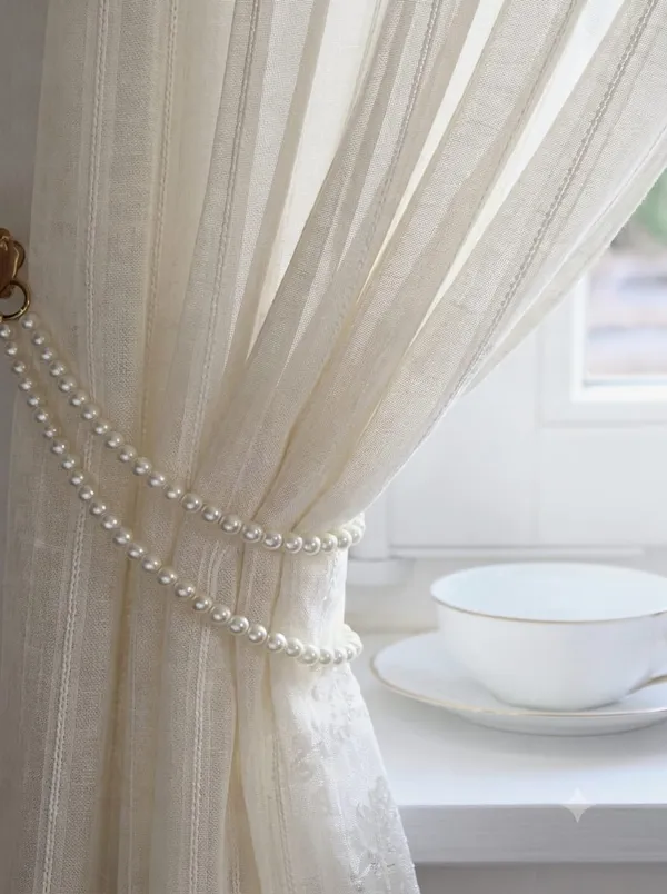 White_Sheer_Modern_Striped_Curtain