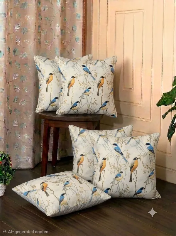 Fabric_Nature-Inspired_Bird_Print_Cushion_Covers
