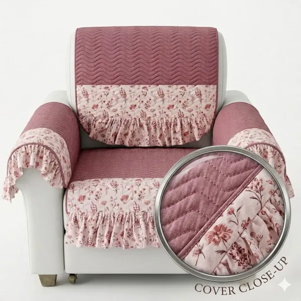 Mauve_Quilted_Floral_Print_Sofa_Cover_Set