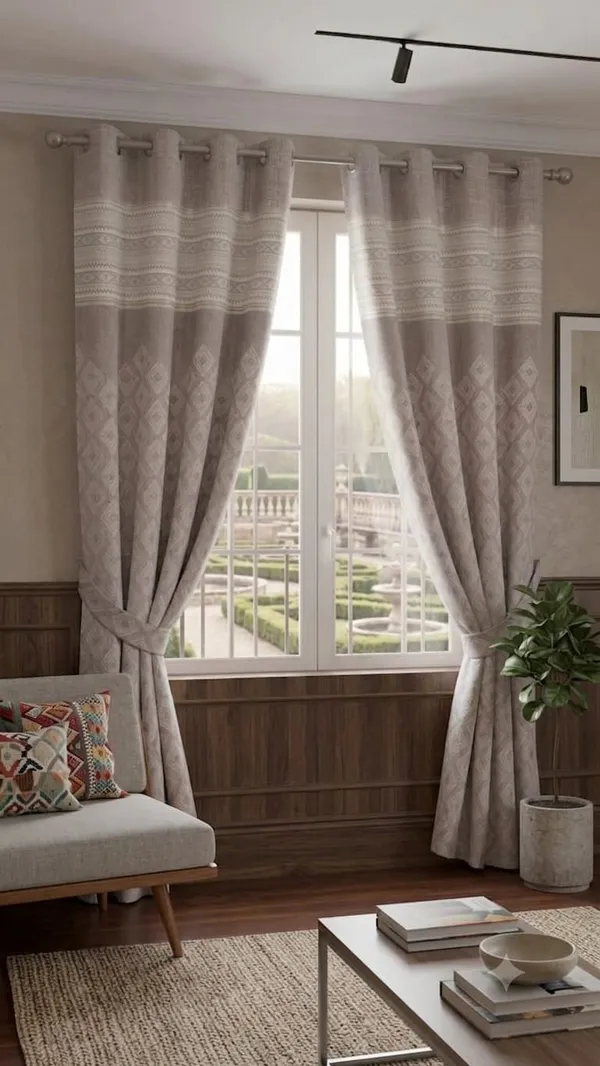 Grey_Geometric_Pattern_Eyelet_Curtain_Pair