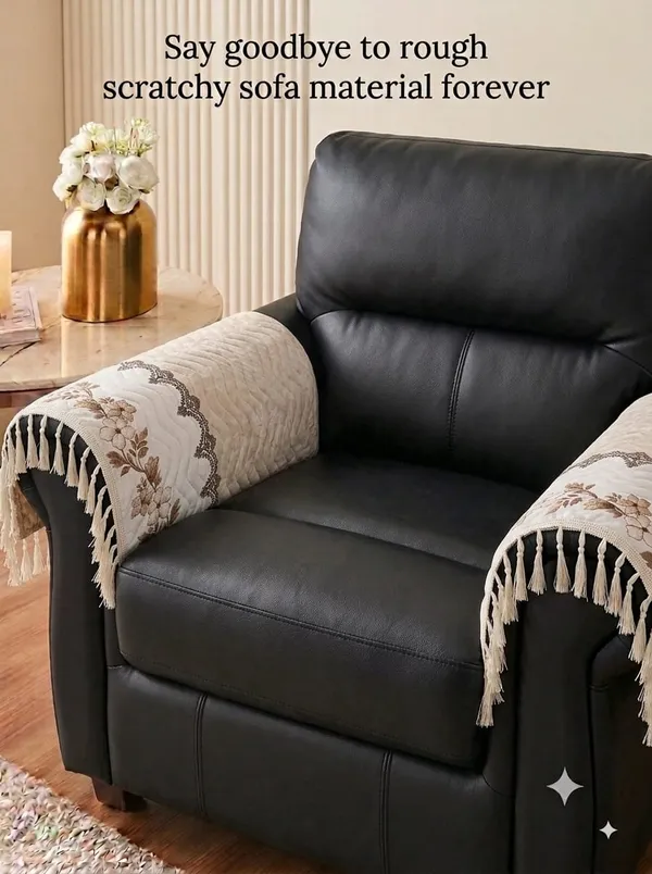 Quilted_Floral_Print_Single_Seater_Sofa_Cover