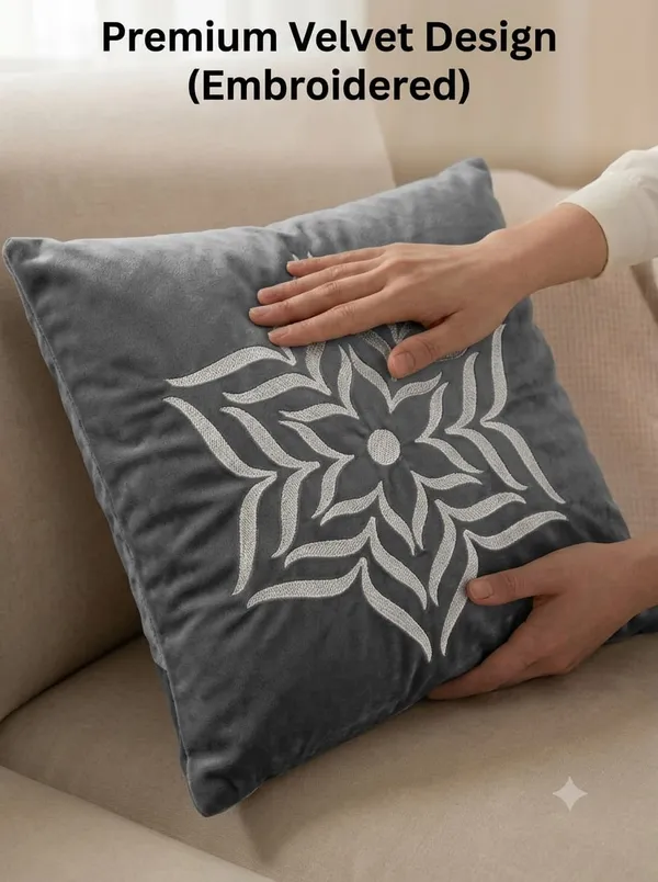 Grey_Embroidered_Floral_Cushion_Cover_Set