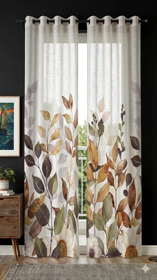 Sheer_Botanical_Leaf_Print_Eyelet_Window_Curtain