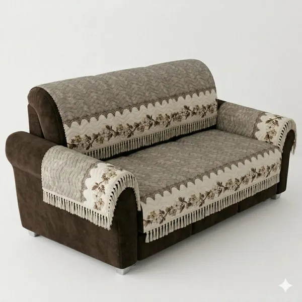 Grey_Woven_Floral_Pattern_Sofa_Cover_Set