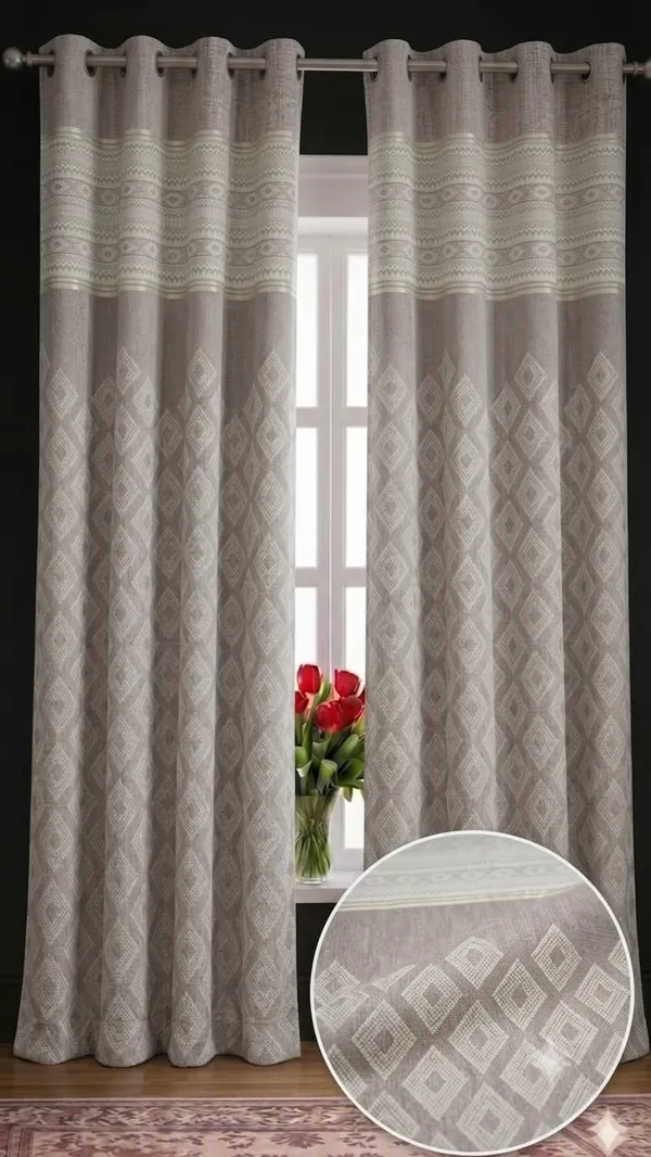 Grey_Geometric_Pattern_Eyelet_Curtain_Pair