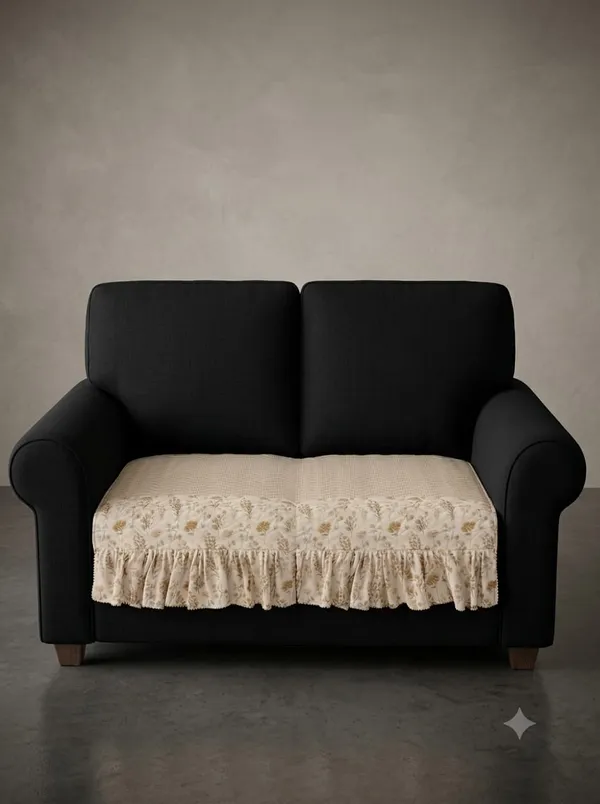 Fabric_Floral_Print_Ruffled_Sofa_Seat_Mat