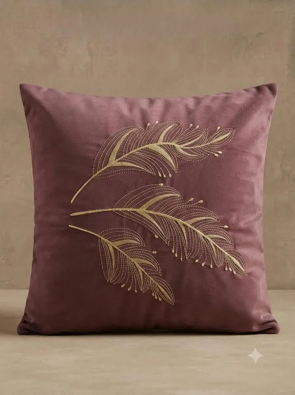 Velvet_Embroidered_Feather_Pack_Of_5_Cushion_Covers