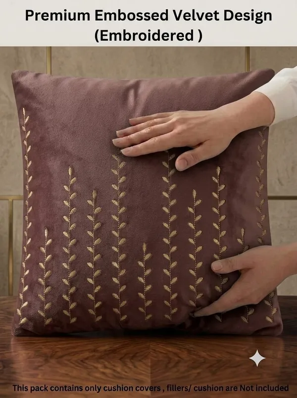 Purple_Embroidered_Leaf_Pattern_Cushion_Cover