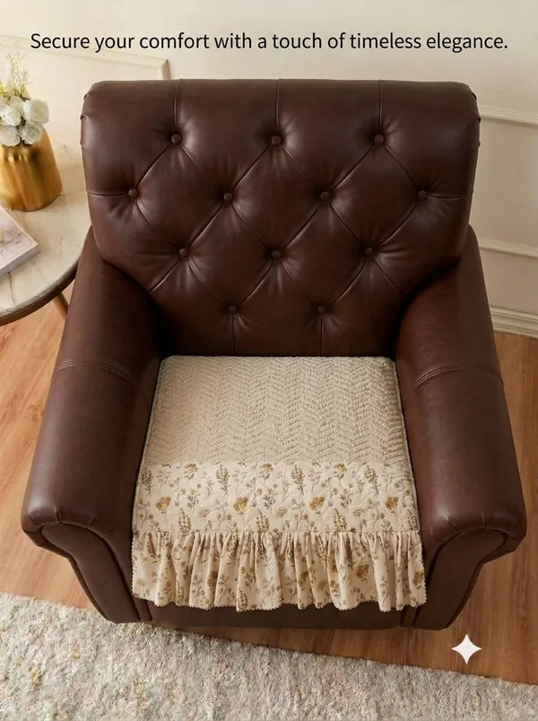 Fabric_Floral_Print_Recliner_Chair_Seat_Cover