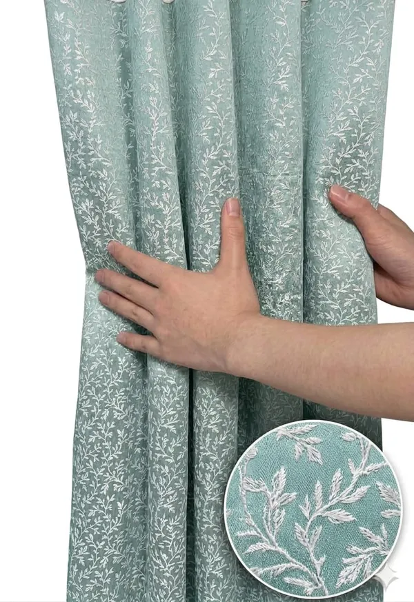 Fabric_Floral_Print_Eyelet_Window_Curtain