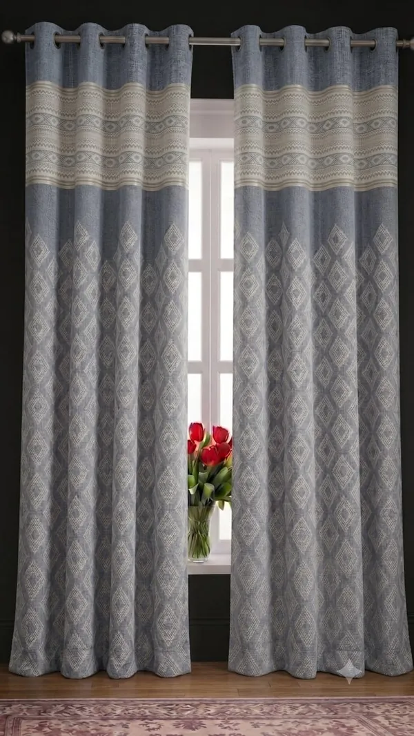 Grey_Geometric_Pattern_Eyelet_Window_Curtain