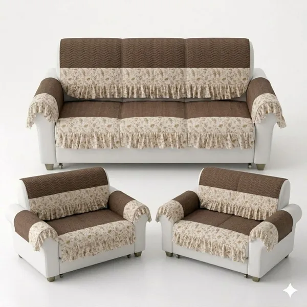 Brown_Floral_Print_Sofa_Cover_Set