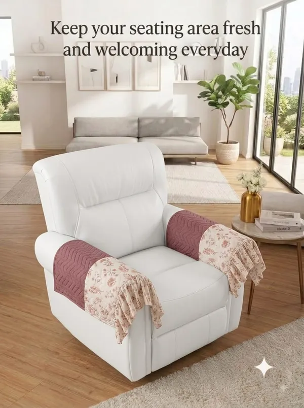 Quilted_Floral_Print_Single_Seater_Sofa_Cover
