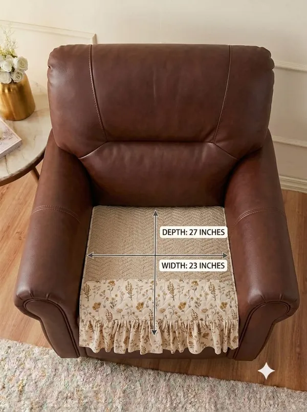 Fabric_Floral_Print_Recliner_Chair_Seat_Cover