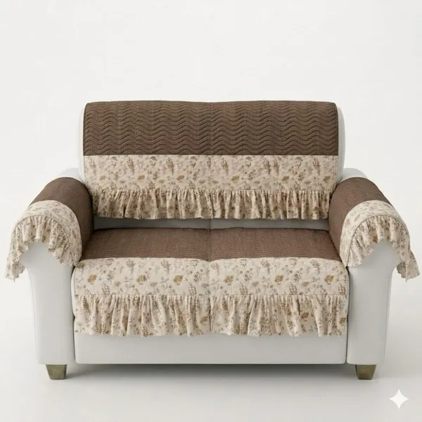 Brown_Floral_Print_Sofa_Cover_Set