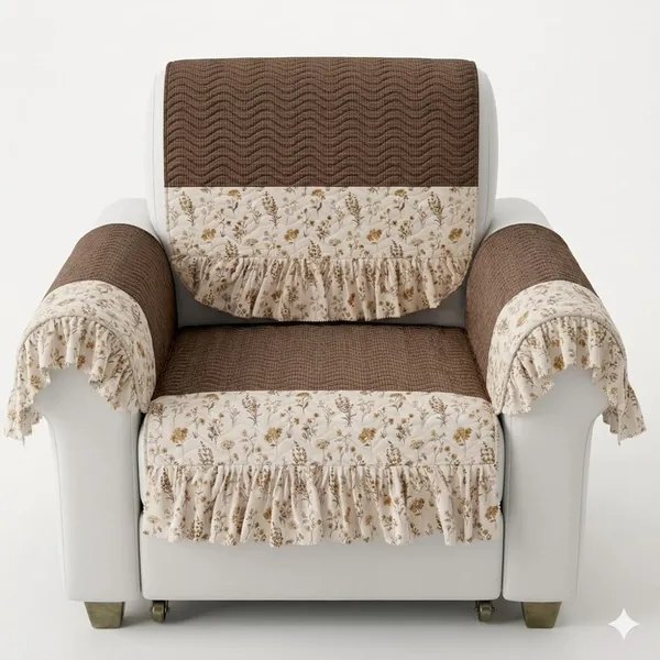 Brown_Velvet_Quilted_Floral_Print_Sofa_Slipcover