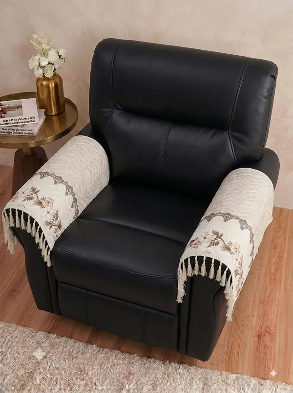 Quilted_Floral_Print_Single_Seater_Sofa_Cover