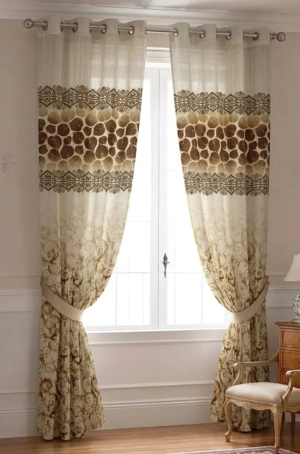Cream_Printed_Floral_Pattern_Window_Curtains
