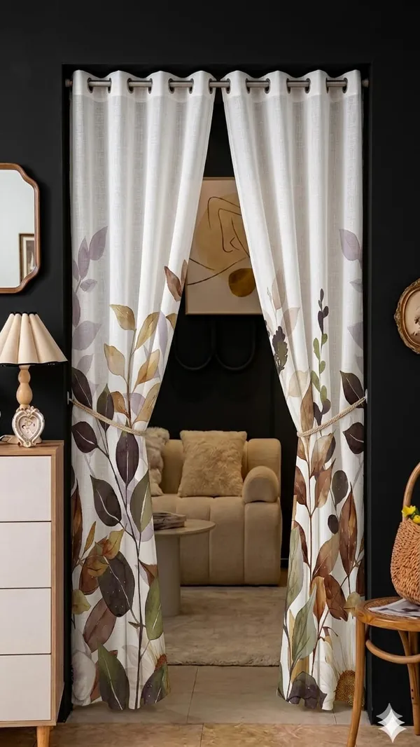 Sheer_Botanical_Leaf_Print_Eyelet_Window_Curtain