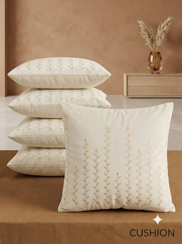 Ivory_Embroidered_Vine_Pattern_Cushion_Covers_Pack_Of_5