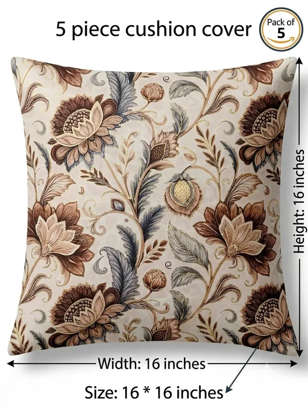 Fabric_Floral_Print_5_Piece_Cushion_Cover_Set