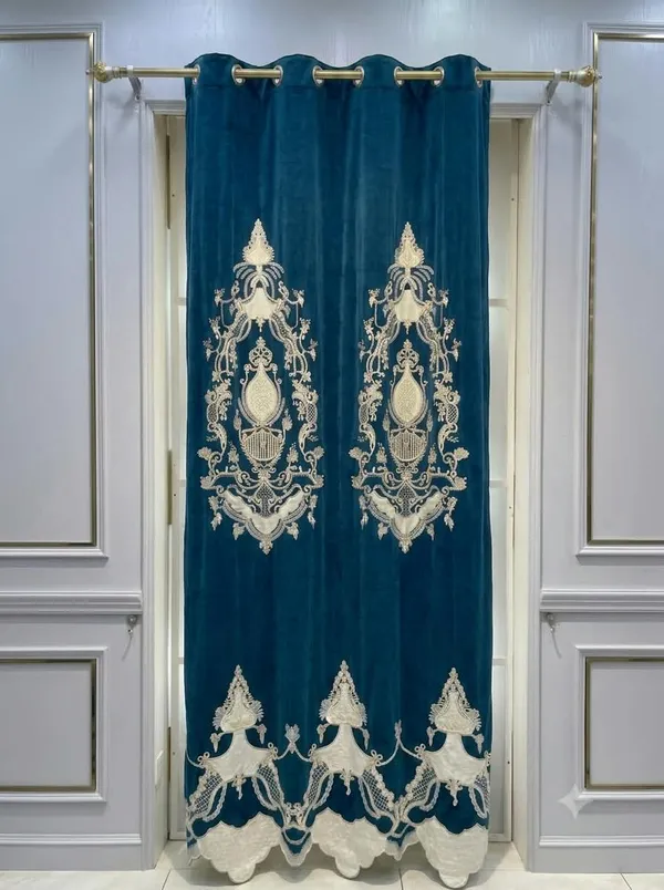 Teal_Velvet_Embroidered_Suit_Fabric_for_Women