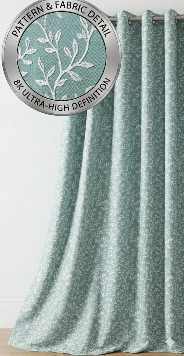 Fabric_Floral_Print_Eyelet_Window_Curtain