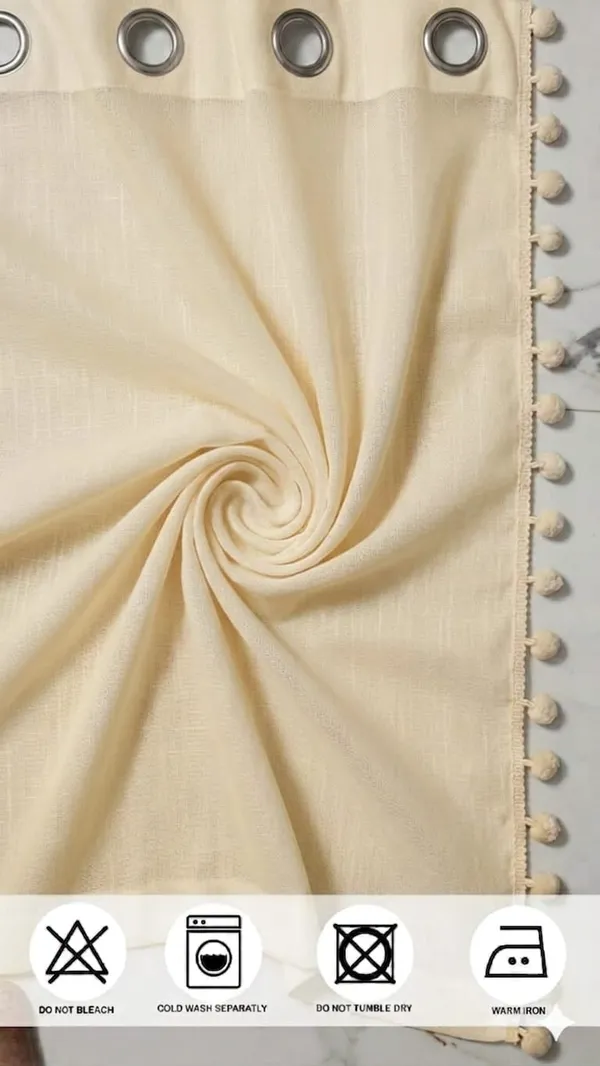 Cream_Textured_Grommet_Curtain_Panel
