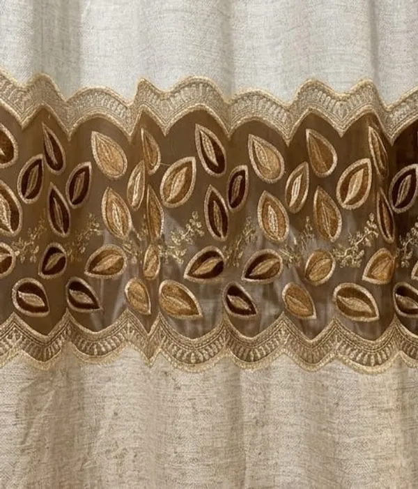 Beige_Fabric_Embroidered_Leaf_Pattern_Curtain