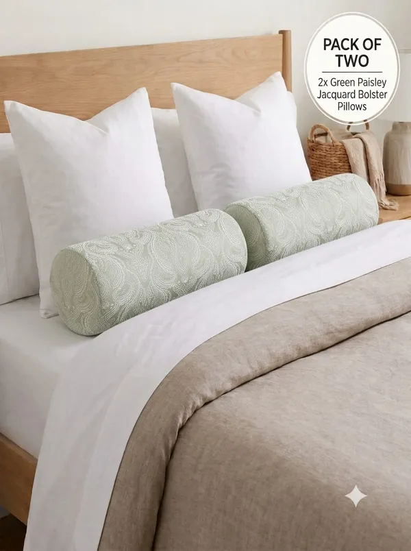 Green_Poly_Cotton_Bolster_Cover_For_Home_Decor_(Pack_of_2)