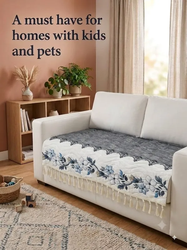 Fabric_Floral_Print_Quilted_Single_Sofa_Seat_Cover