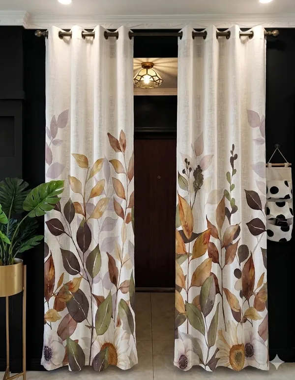 Sheer_Botanical_Leaf_Print_Eyelet_Window_Curtain