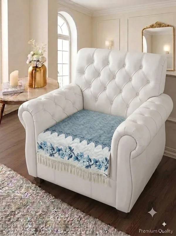 Blue_Floral_Print_Single_Seater_Sofa_Seat_Cover