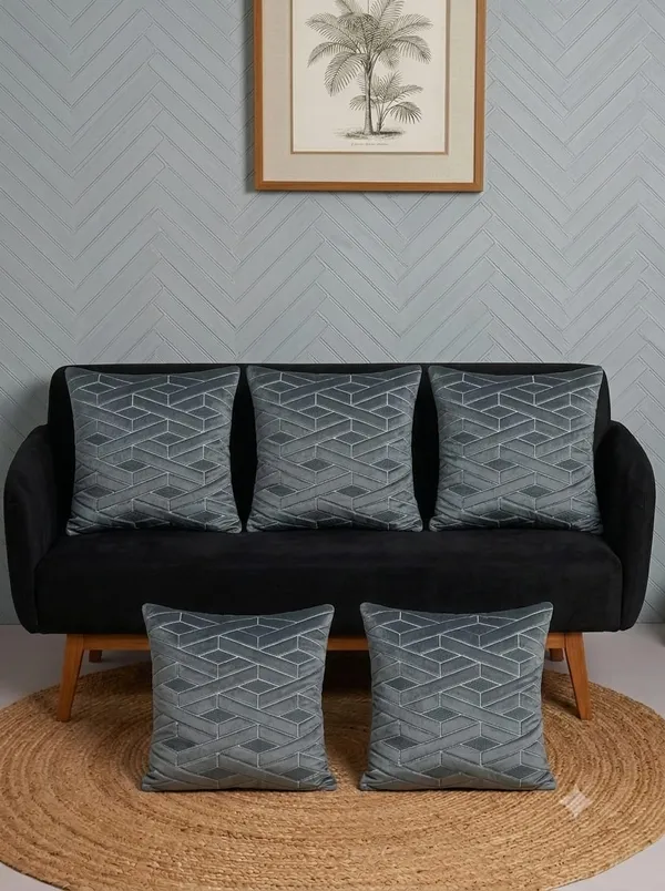 Grey_Geometric_Pattern_5_Piece_Cushion_Cover_Set