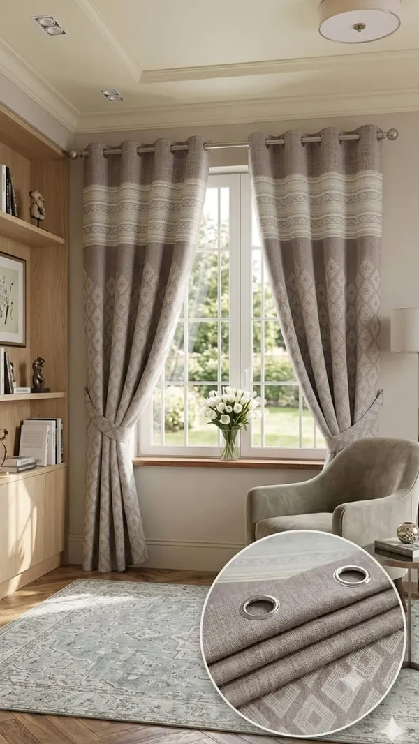 Grey_Geometric_Pattern_Eyelet_Curtain_Pair