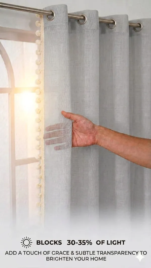 Linen_Bohemian_Solid_Pom_Pom_Curtain