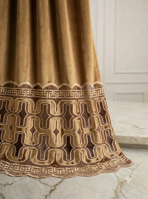Velvet_Traditional_Geometric_Pattern_Curtain