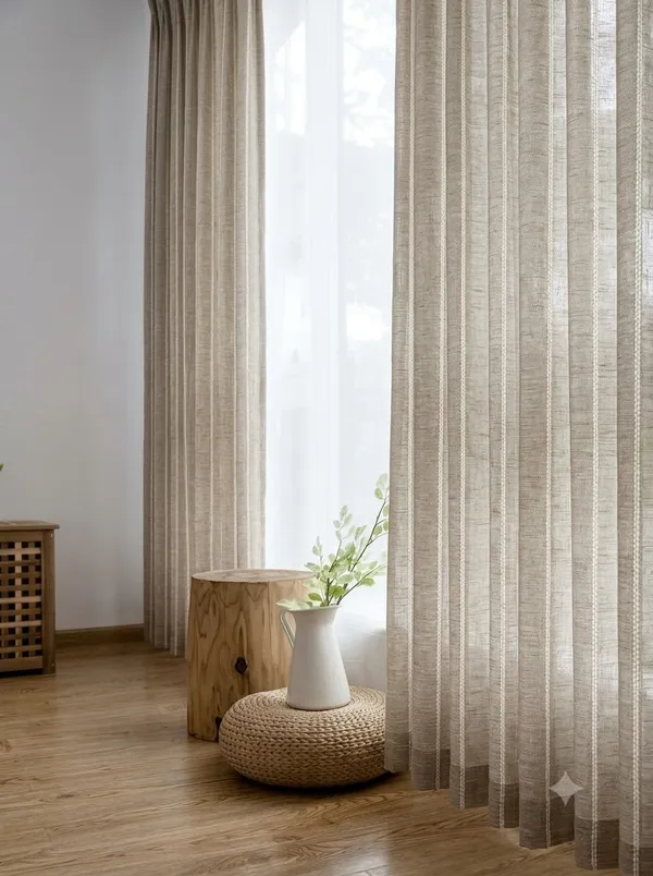 Sheer_Striped_Window_Curtain_With_Pearl_Tieback